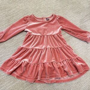 Old Navy Long Sleeve Velvet Tiered Dress